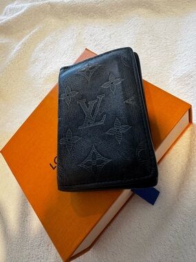 Authentic Louis Vuitton Monogram Shadow Pocket Organizer - Black